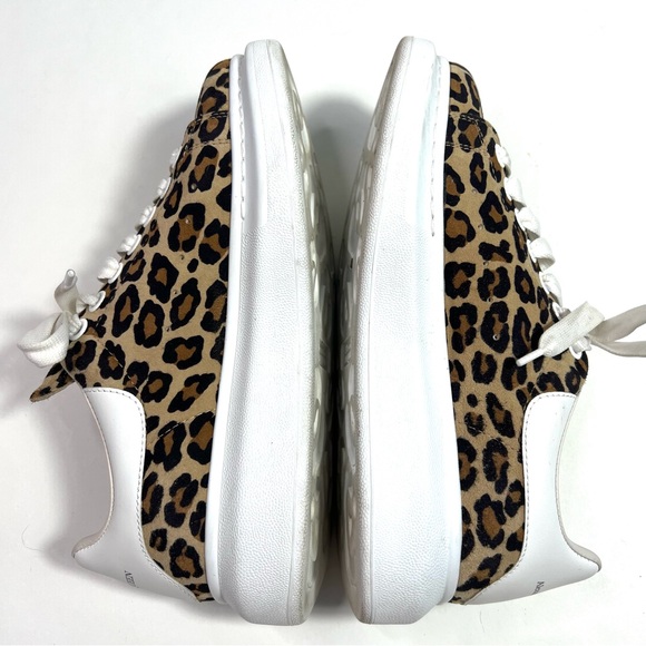 Alexander McQueen Leopard Suede Sneakers Size 38 - Picture 10 of 12